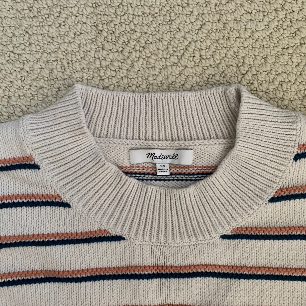 Striped Button Back Sweater - Picture 3 of 4